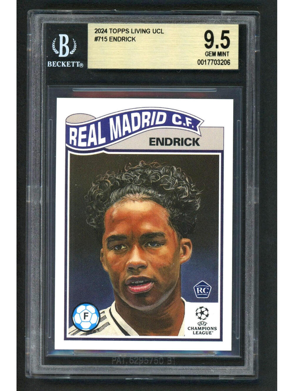 2024 Topps Living Set ULC #715 Endrick RC Real Madrid CF BGS 9.5 Gem Mint